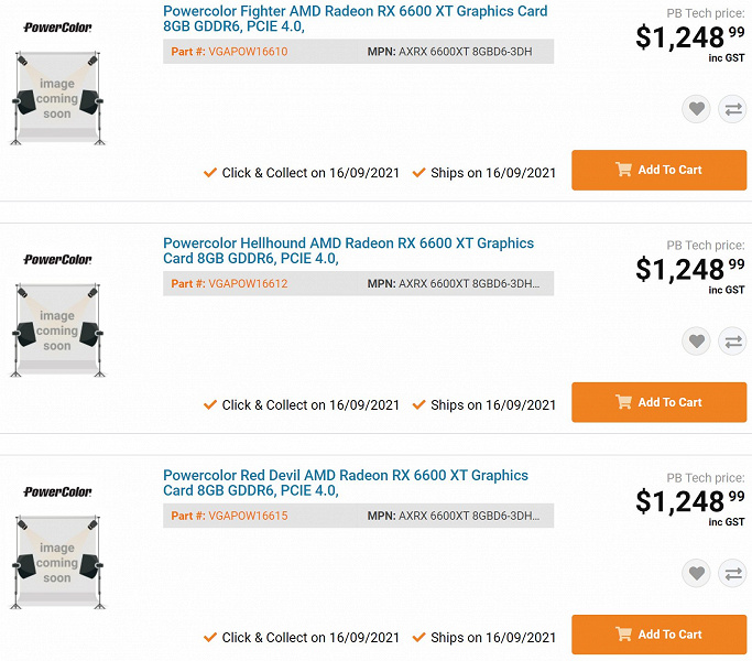 Radeon RX 6600 XT уже засветилась в онлайн-магазине, но цена очень высока
