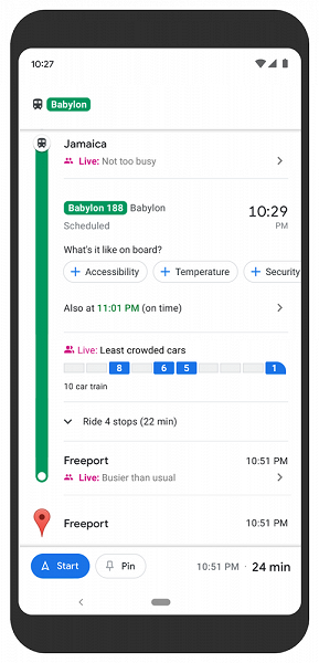 The traffic load on Google Maps is now shown in 100 countries of the world