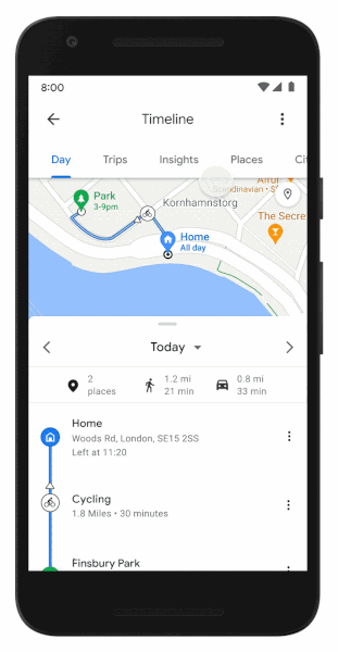 The traffic load on Google Maps is now shown in 100 countries of the world