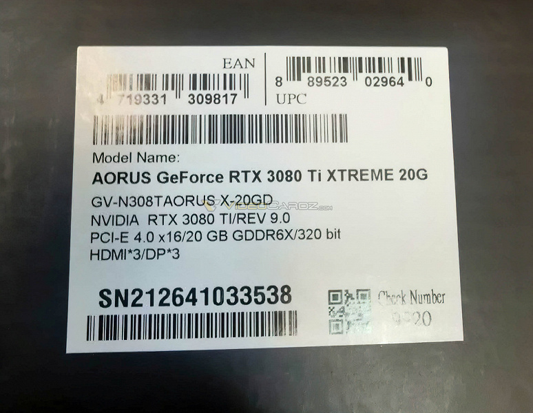 Официально несуществующие GeForce RTX 3080 Ti с 20 ГБ памяти обнаружены в России