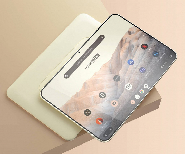 This is what a new Google tablet with Android 12 might look like. The device was shown in renders
