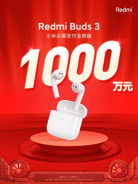 Redmi Buds 3 за 25 долларов разлетаются как горячие пирожки