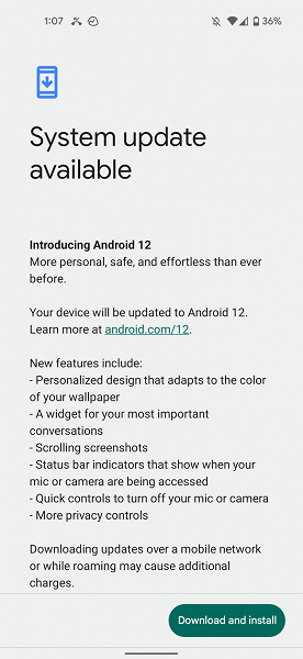 Google released Android 12, you can download and install