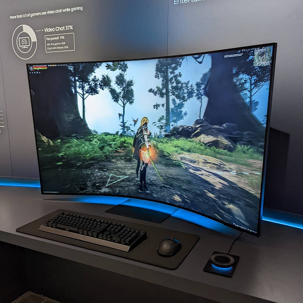 55-inch Samsung Odyssey Ark monitor can be set to portrait orientation