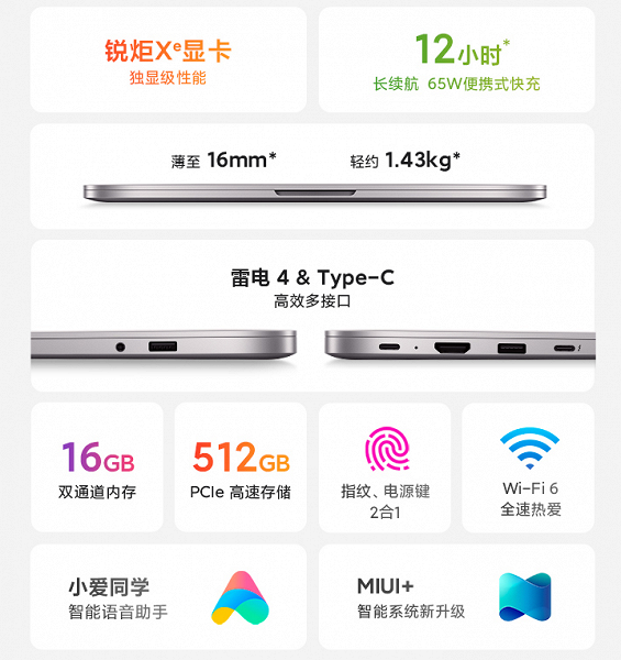 14-дюймовый экран 2,5К, процессоры Intel Tiger Lake H35 Refresh, 16 ГБ ОЗУ и SSD 512 ГБ по цене от 680 долларов. RedmiBook Pro 14 Enhanced Edition заметно подешевел в Китае