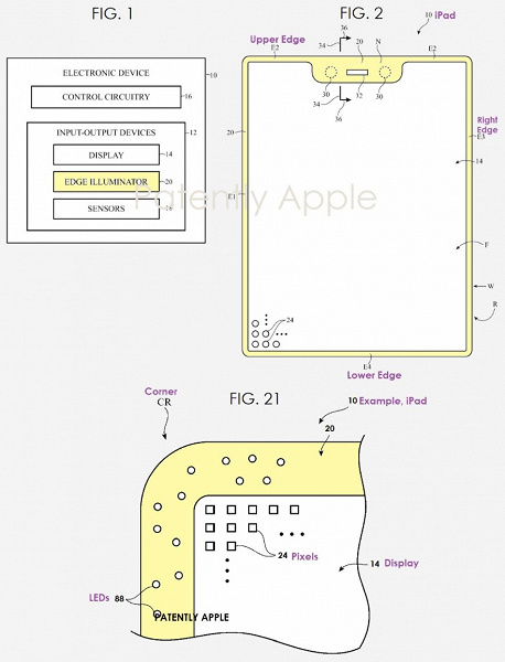 Apple патентует свечение контура электронных устройств