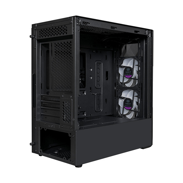 The front panel of the Cooler Master MasterBox TD300 Mesh case is made of embossed polygonal mesh 