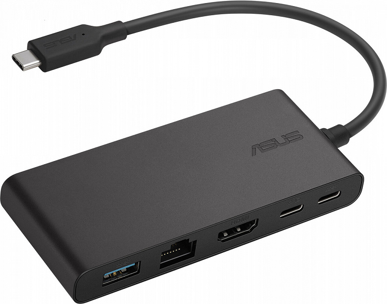 Док Asus Dual 4K USB-C Dock позволяет подключить к компьютеру с портом USB-C два монитора 4K
