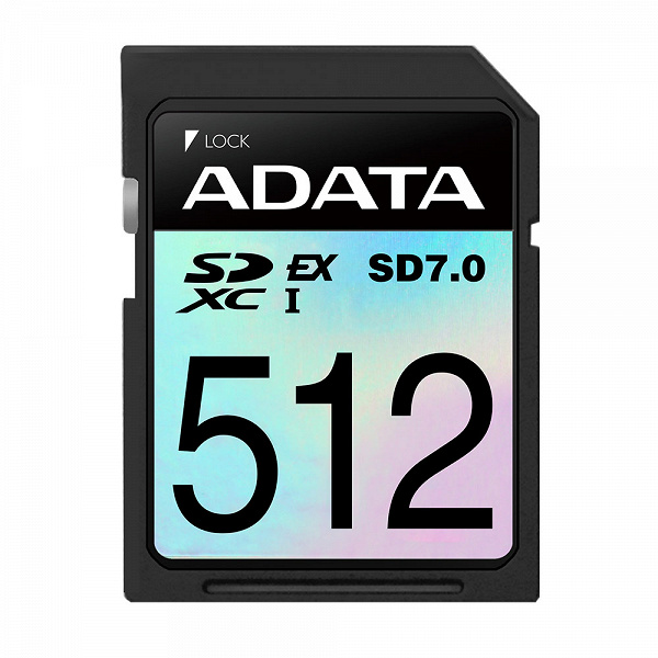 По словам производителя, Adata Premier Extreme SDXC SD7.0 — первая карта памяти формата SD Express, получившая сертификат SD 7.0