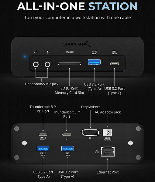 Sabrent DS-SKRT-D16TB docking station comes with 16TB SSD