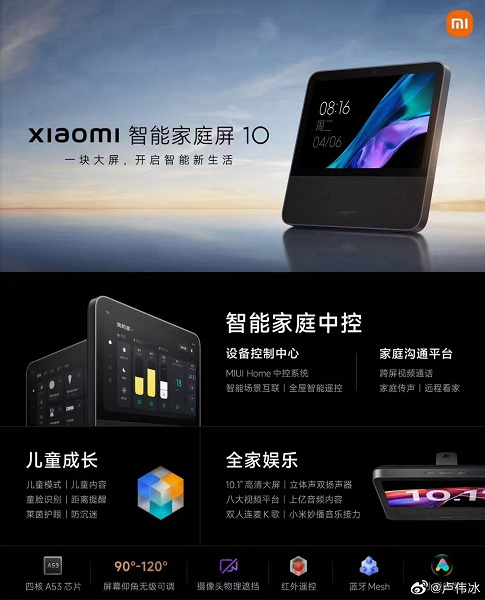 Умный экран, колонка и большой планшет дешевле 150 долларов: Xiaomi Smart Display 10 уже можно купить в Китае