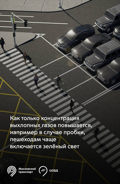 В Москве начали тестировать умный экосветофор — при необходимости он пропускает пешеходов чаще