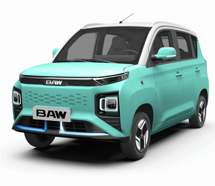 27 hp, 100 km/h, power reserve up to 170 km and price from $5060. BAW Yuanbao electric car unveiled in China