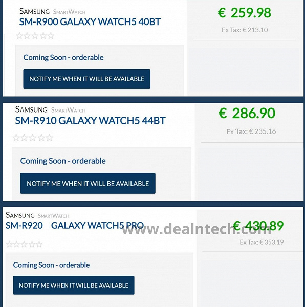 Подорожание отменяется. Умные часы Samsung Galaxy Watch 5 окажутся даже дешевле Galaxy Watch 4