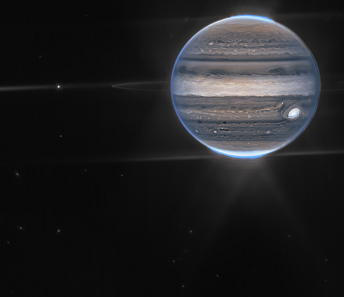 Космос стал ближе: «Джеймс Уэбб» прислал фото Юпитера и спутников в высоком разрешении