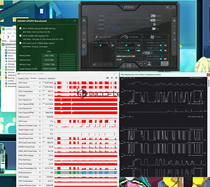 GeForce RTX 4090 — первая в мире игровая видеокарта с производительностью 100 TFLOPS. Правда, только в разгоне