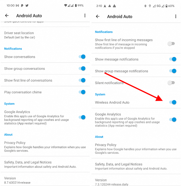 Google убрала отключение беспроводной связи в Android Auto