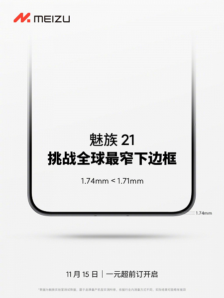 Meizu троллит Xiaomi и нарушает законы математики: 1,74 мм < 1,71 мм?