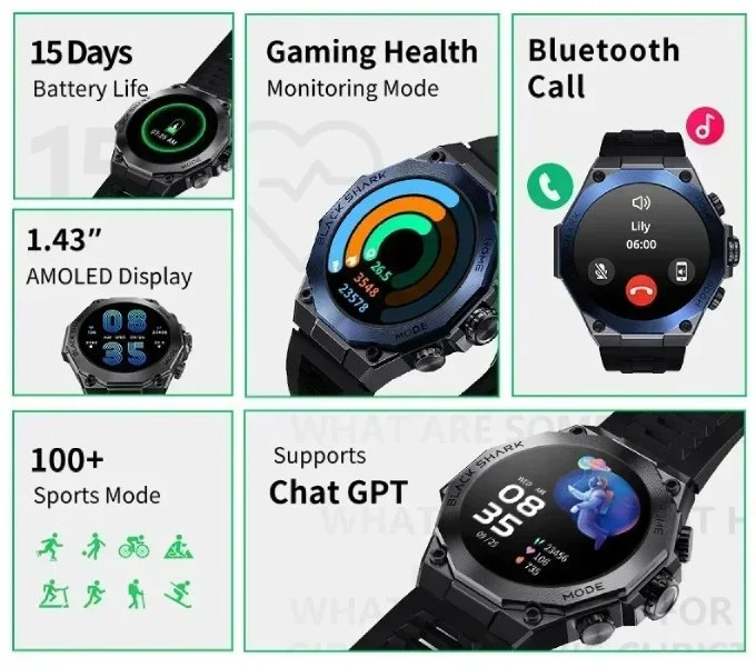 Умные часы со встроенным ChatGPT: представлены Black Shark S1 Pro в Европе и других странах 