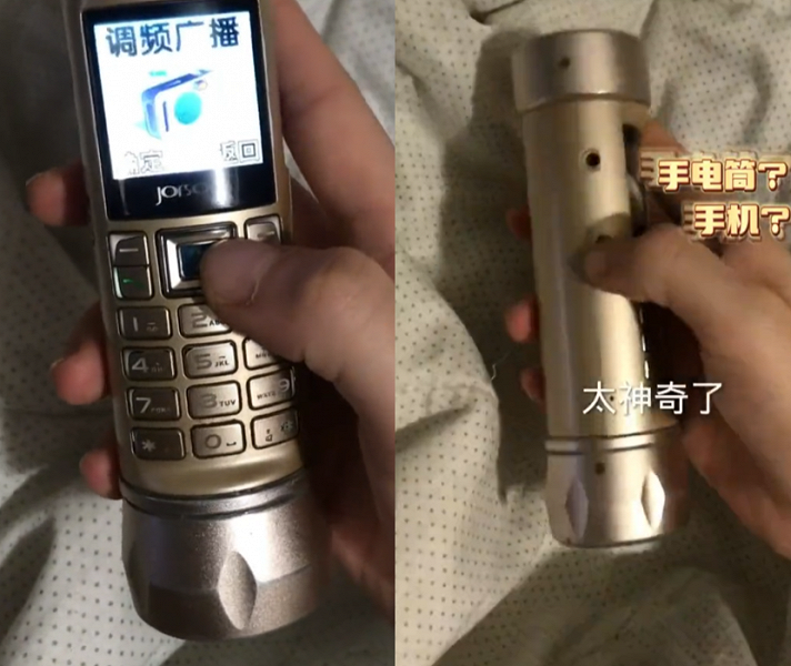 Цилиндрический телефон с фонариком и колонкой показали в видеоролике