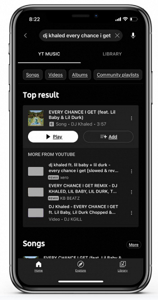 YouTube Music автоматически загрузит 500 любимых песен на iPhone