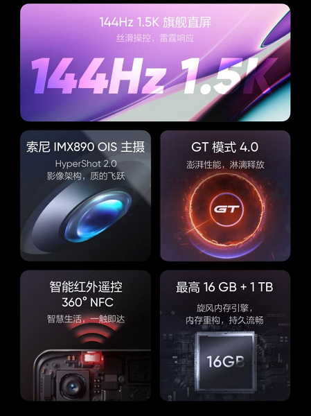 Самый дешевый телефон на Snapdragon 8 Plus Gen 1 с 16 ГБ ОЗУ и 512 ГБ флеш-памяти. В Китае стартовали продажи новой версии Realme GT Neo5