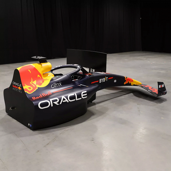Formula 1 car without wheels and motor for $120,000 Oracle Red Bull Racing RB18 racing simulator presented