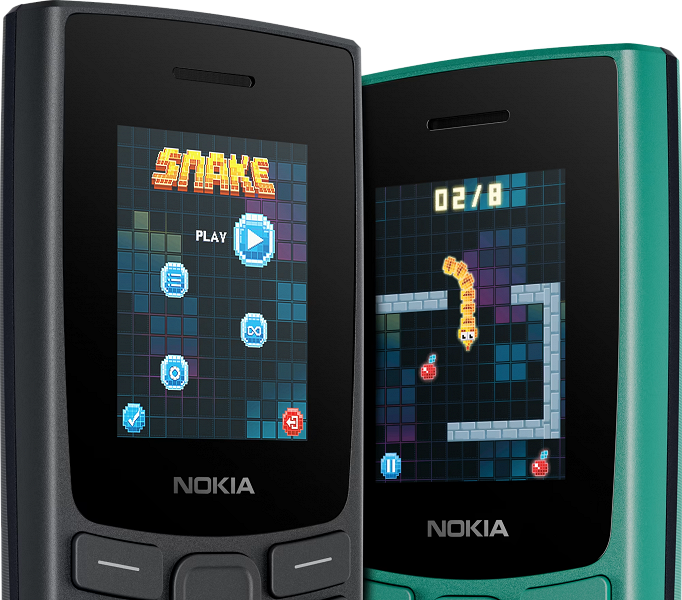 Представлен телефон Nokia 106 (2023) с MP3-плеером и «Змейкой»