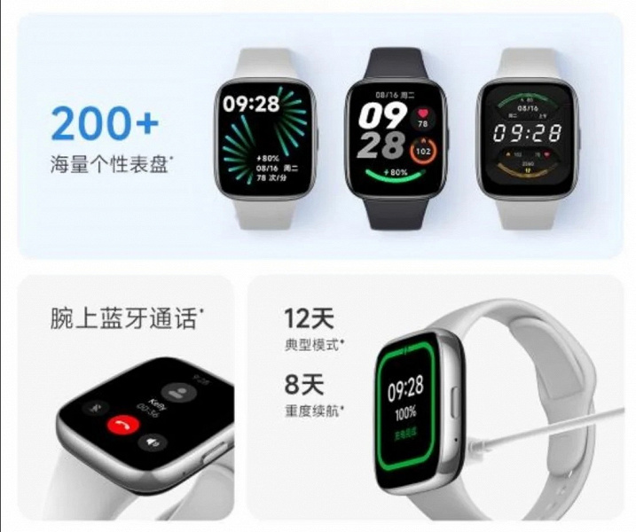 Новые умные часы Xiaomi получили большой экран AMOLED и должны быть дешевле 70 долларов. Представлены Redmi Watch 3 Lite