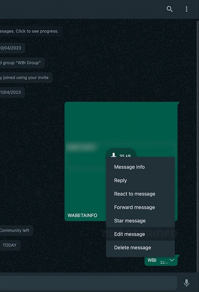 Успевайте за 15 минут: теперь в WhatsApp можно отредактировать отправленное сообщение Успевайте за 15 минут: теперь в WhatsApp можно отредактировать отправленное сообщение