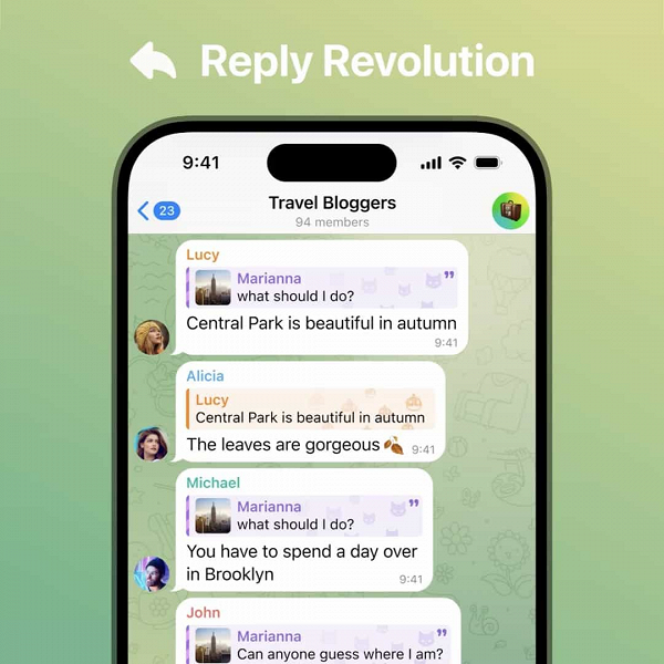 Большое обновление Telegram: «Ответы 2.0», гибкие настройки ссылок, персональные цвета для пользователей и многое другое