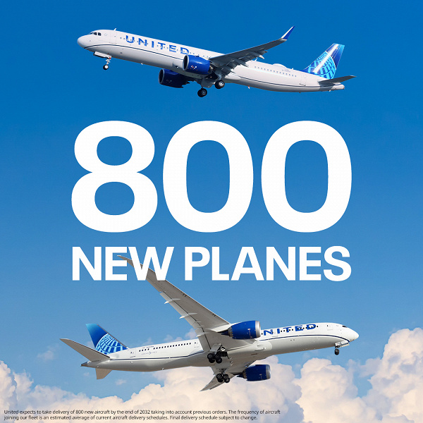 United Airlines показала, как нужно заказывать самолеты. Авиакомпания получит 50 широкофюзеляжных Boeing 787 Dreamliner и 60 Airbus A321neo в рамках нового контракта