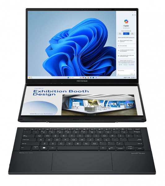 Ноутбук Asus Zenbook Duo (2024) получил сразу два больших сенсорных экрана