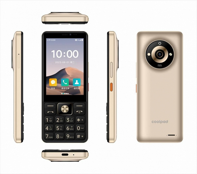 В Китае представили кнопочный смартфон Coolpad Golden Century Y60 – c 5G, восьмиядерным процессором, 3,5-дюймовым экраном и камерой в духе Mate 60