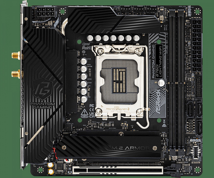 Печатная плата серверного уровня и поддержка памяти DDR5-8600+ в мини-формате: представлены ASRock Phantom Gaming Z790i Lightning и B760i Lightning
