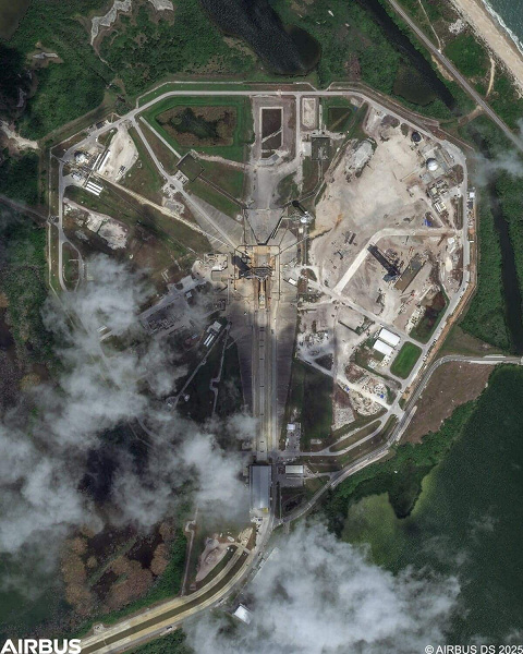 Из космоса показали новую стартовую площадку SpaceX Starship во Флориде