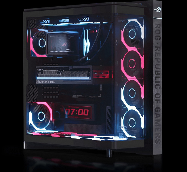 Анонсирован панорамный Full Tower корпус Asus ROG Cronox с ARGB-подсветкой и 9,2-дюймовым ЖК-дисплеем Анонсирован панорамный Full Tower корпус Asus ROG Cronox с ARGB-подсветкой и 9,2-дюймовым ЖК-дисплеем