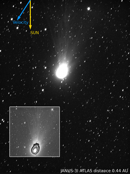 Зонд JUICE запечатлел межзвездную комету 3I/ATLAS с расстояния 66 млн км по пути к Юпитеру Зонд JUICE запечатлел межзвездную комету 3I/ATLAS с расстояния 66 млн км по пути к Юпитеру