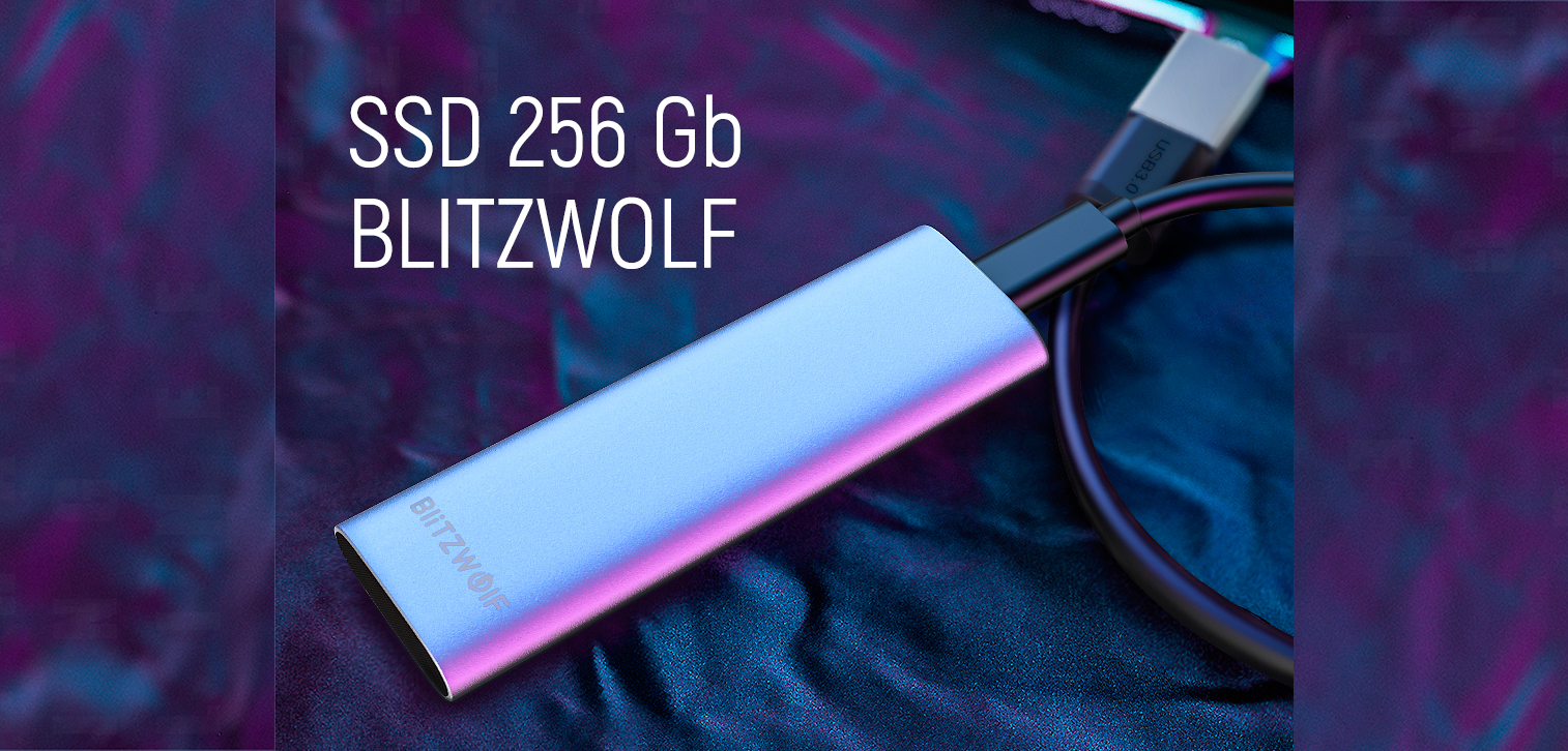 BlitzWolf BW-PSSD1 256GB USB 3.1 Compact و Fast Portable SSD Drive 21
