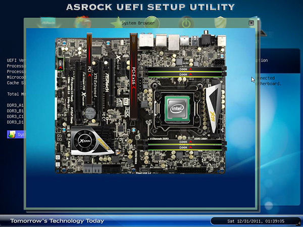Скриншот утилиты настройки UEFI Setup на плате ASRock X79 Extreme4