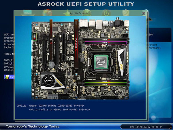 Скриншот утилиты настройки UEFI Setup на плате ASRock X79 Extreme4