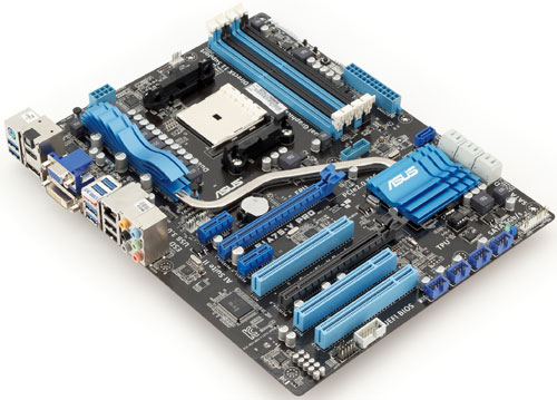 Вид платы ASUS F1A75-V Pro со стороны задней панели