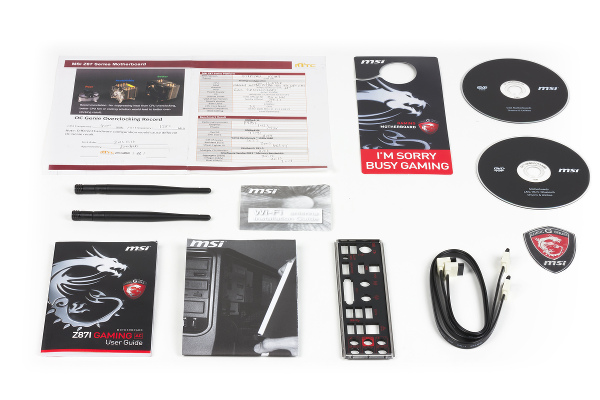 Комплект поставки материнской платы MSI Z87I Gaming AC