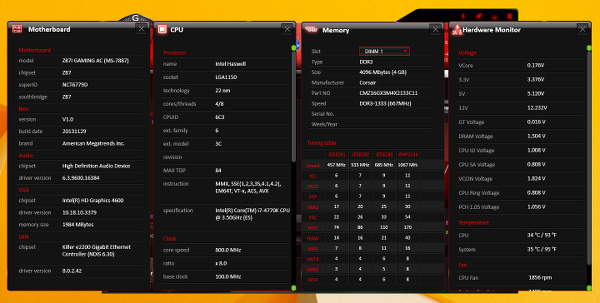 Программное обеспечение материнской платы MSI Z87I Gaming AC