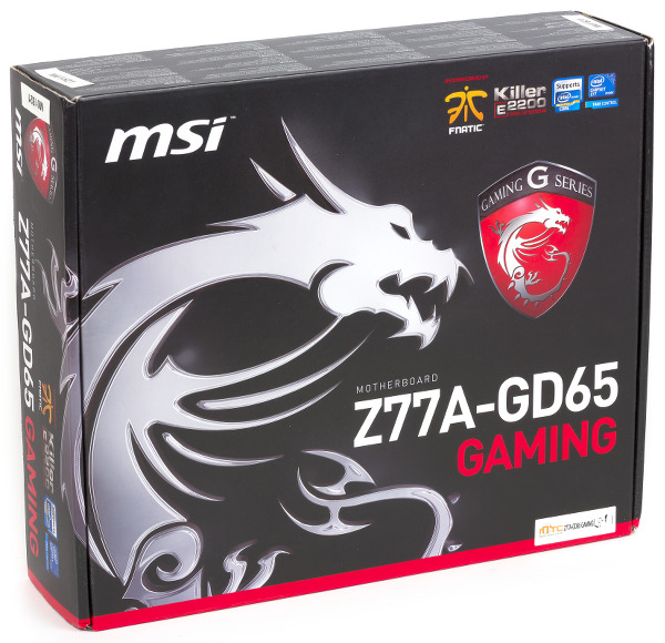 Упаковка материнской платы MSI Z77A-GD65 Gaming