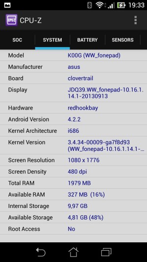 Характеристики Asus Fonepad Note 6