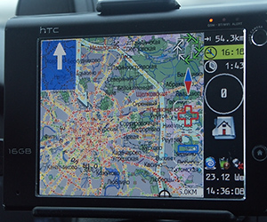 картина пробок и первоначальный маршрут