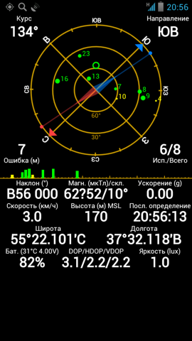 Обзор DNS SI4301. Скриншоты. Работа GPS