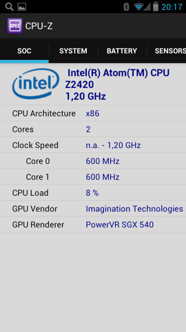 Обзор DNS SI4301. Скриншоты. Информация о коммуникаторе