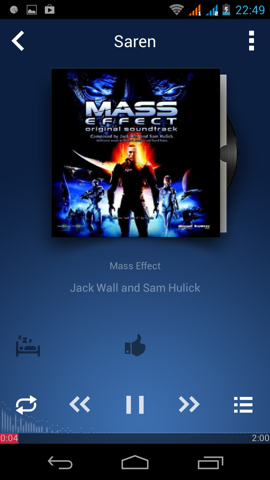 Обзор Fly IQ444 Diamond 2. Скриншоты. Аудиоплеер